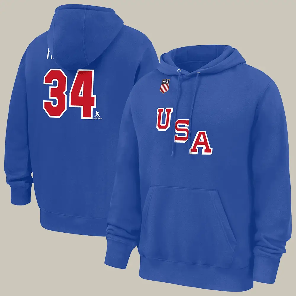 Matthews US Hockey 2026 Hoodie Milano Cortina 2026 Olympic Apparel Fan Gear