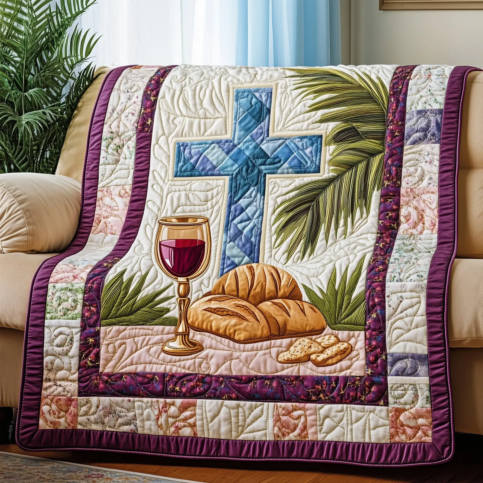 Maundy Thursday Quilted Blanket Autumn Inspired Bedroom Unique Gift Ideas For Dad