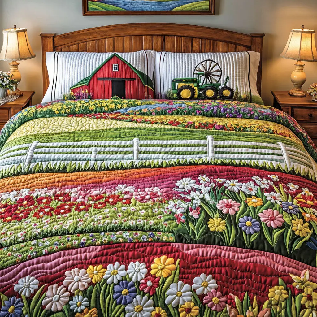 Meadow Breeze Quilted Bedding Set Thoughtful Bedroom Gift Idea for Any Occasion