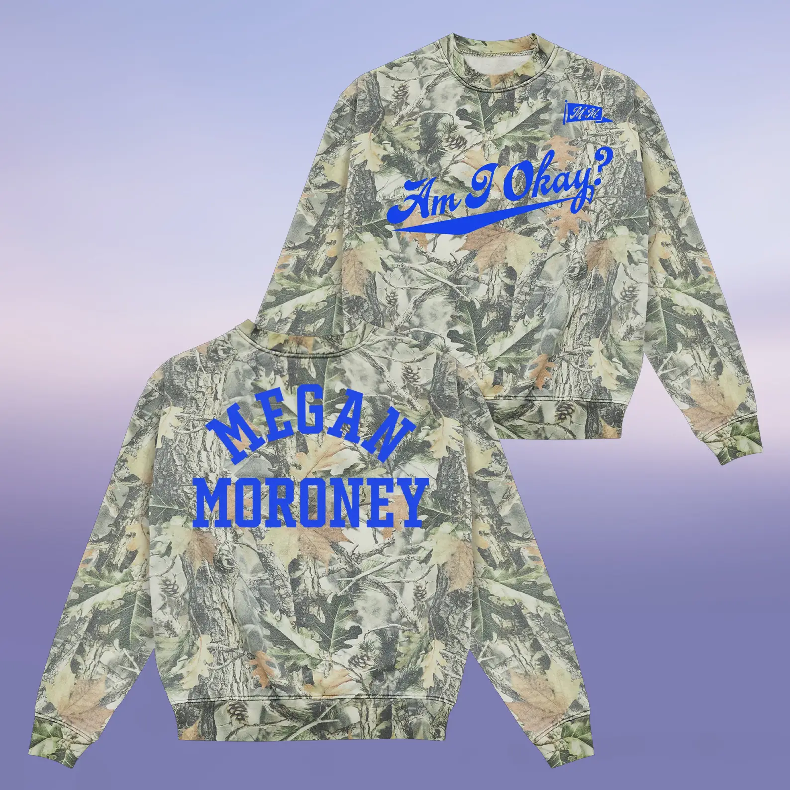 Megan Moroney Merch Am I Okay Camo Sweatshirt Best Concert Outfit for Music Lovers