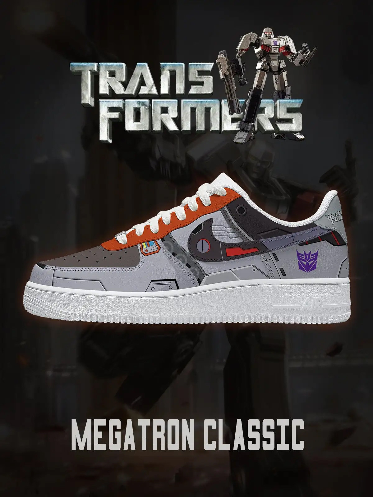 Megatron Air Force 1 Shoes Sneakers Megatron Air Force 1 Shoes Sneakers - Image 1