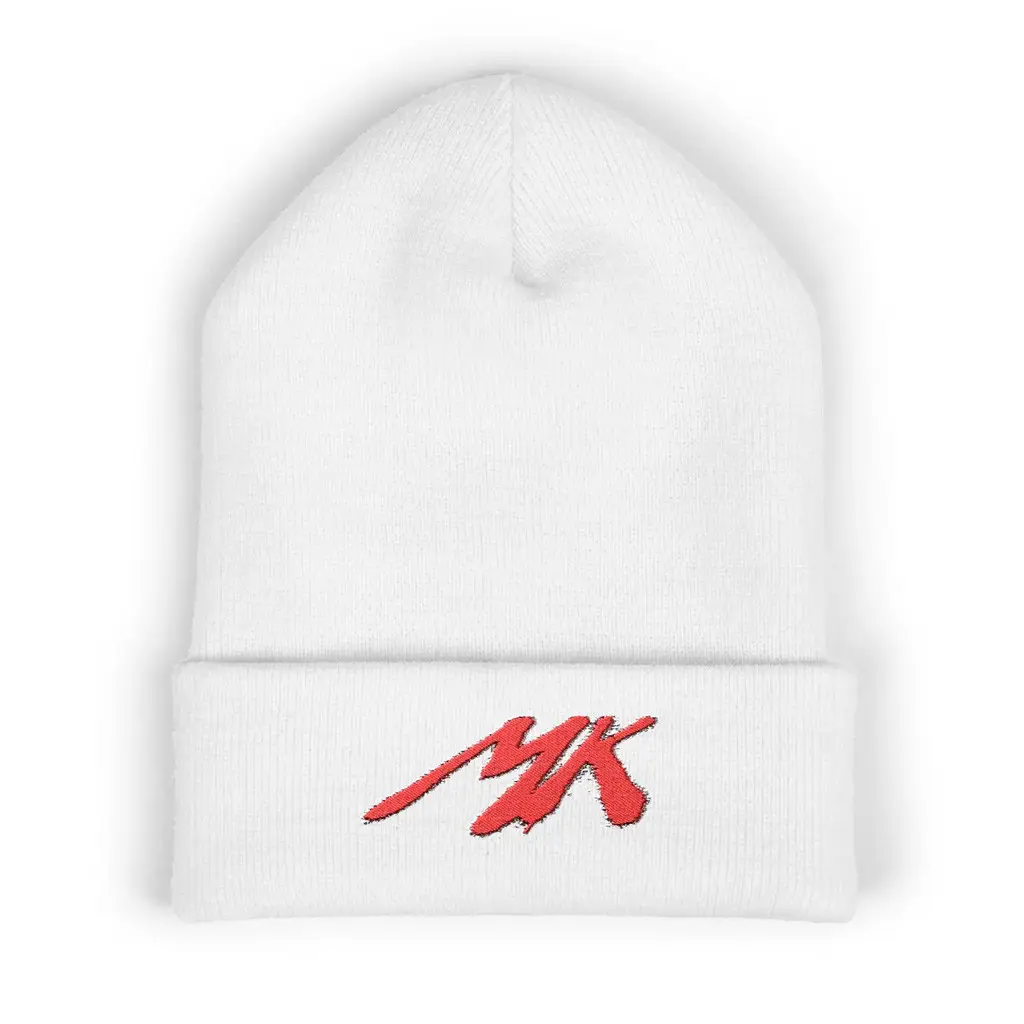 Mekonnen Knife Merch MK White Beanie Birthday Present For Husband