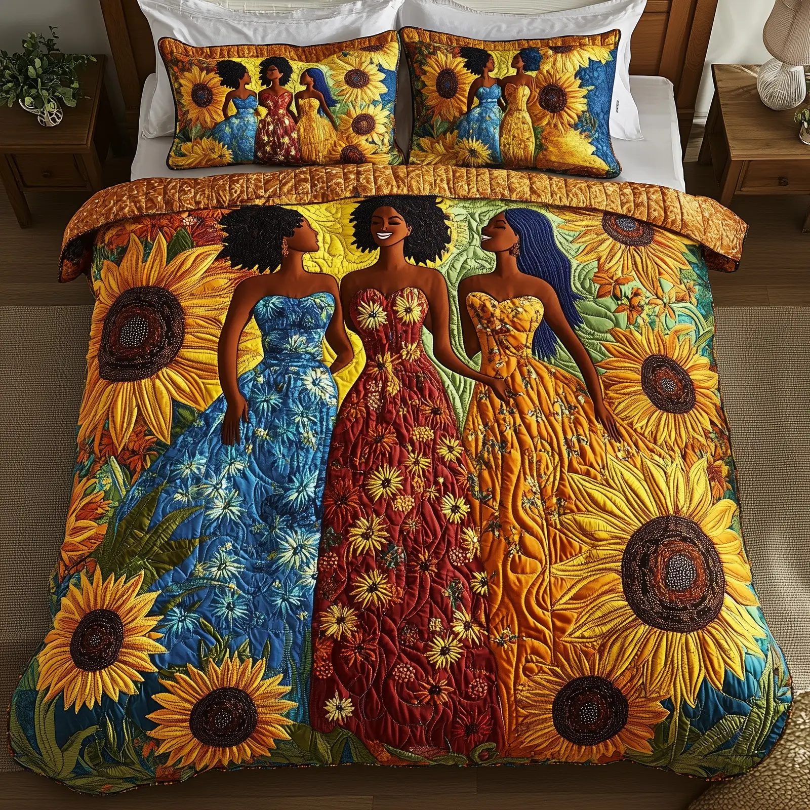Melanin Heritage Quilted Bedding Set Ultimate Comfort