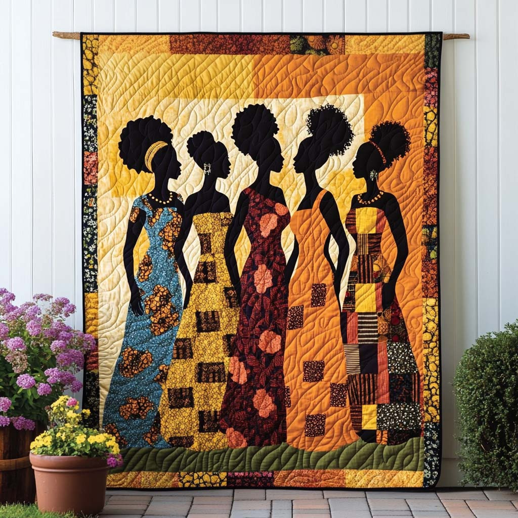 Melanin Majesty Quilted Blanket Best Couch Throw Blanket Best Hummingbird Lover Gifts For Him