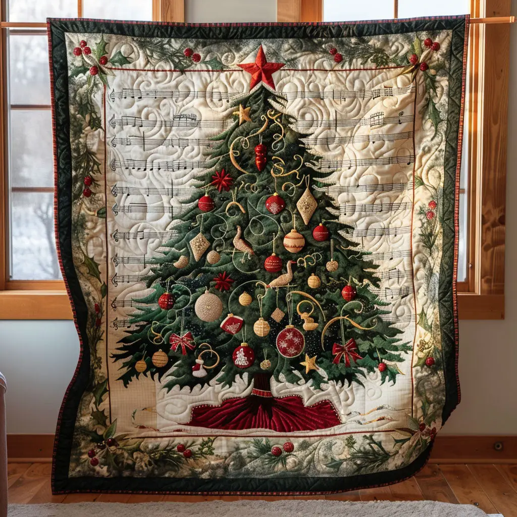 Melody Tree Quilt Premium Quilt Blanket Gift for Cozy Winter Nights Melody Tree Quilt Premium Quilt Blanket Gift for Cozy Winter Nights - Image 1