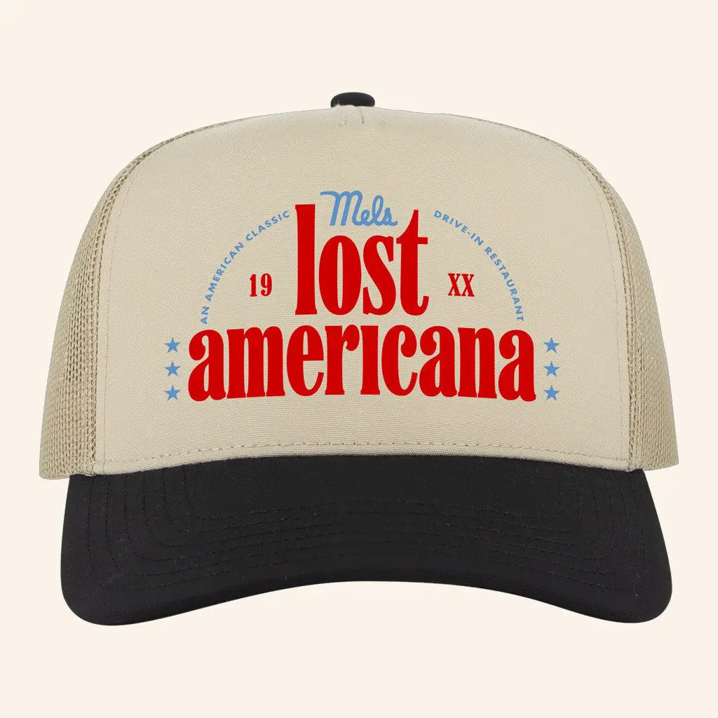 Mel's Drive In Merch Mels X Mgk Lost Americana Trucker Cap Gifts For Dad -WearandDecor