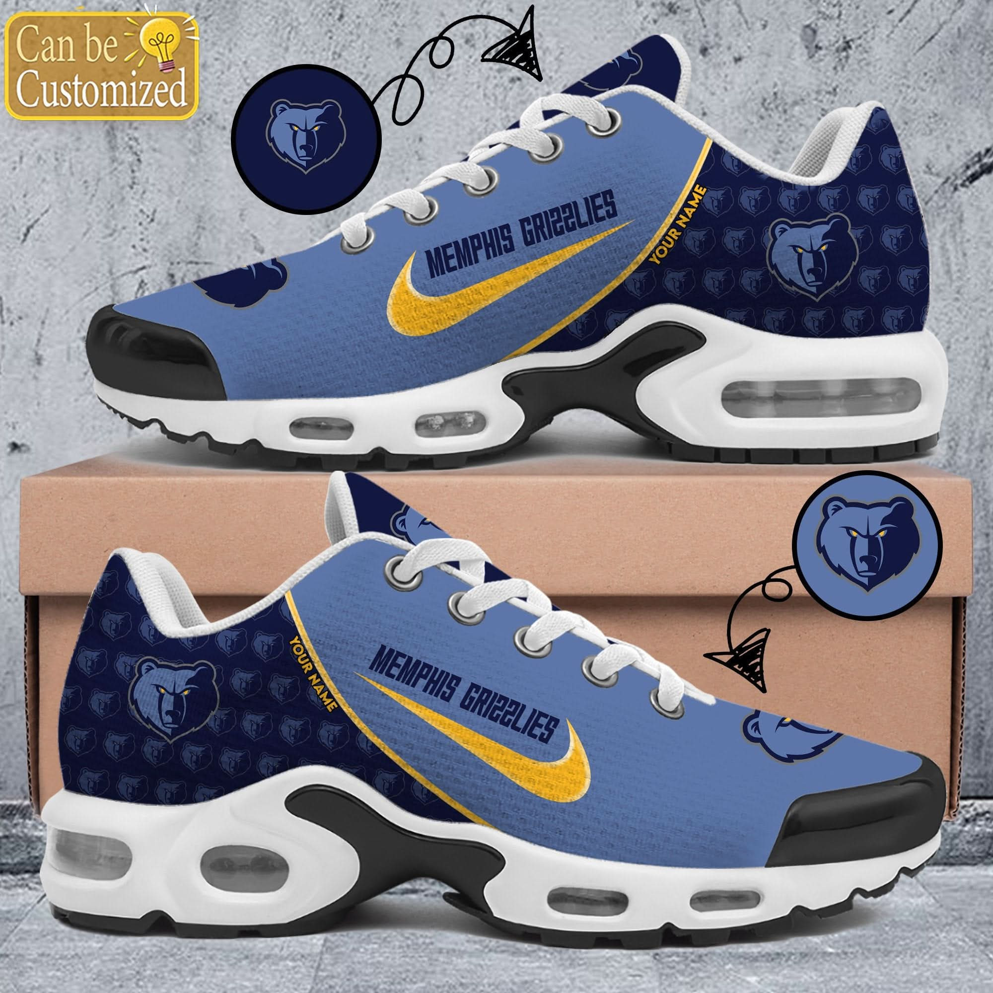 Memphis Grizzlies Shoes Personalized Memphis Grizzlies Shoes Personalized - Image 1