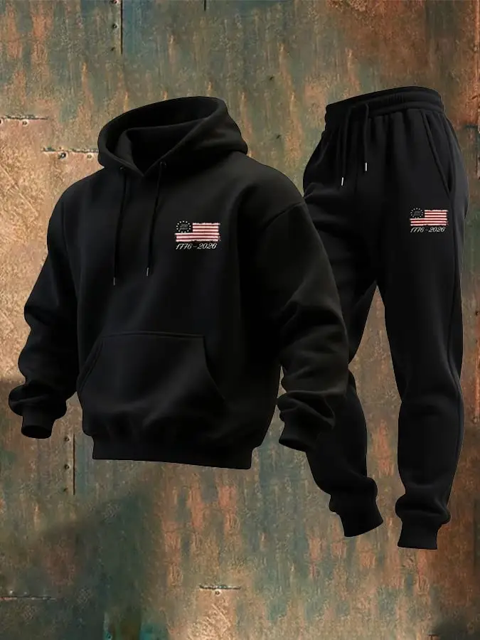 Men's 250th Anniversary Sweatshirt Set 250 Years of Freedom 1776 -2026 Apparel Dad Gift