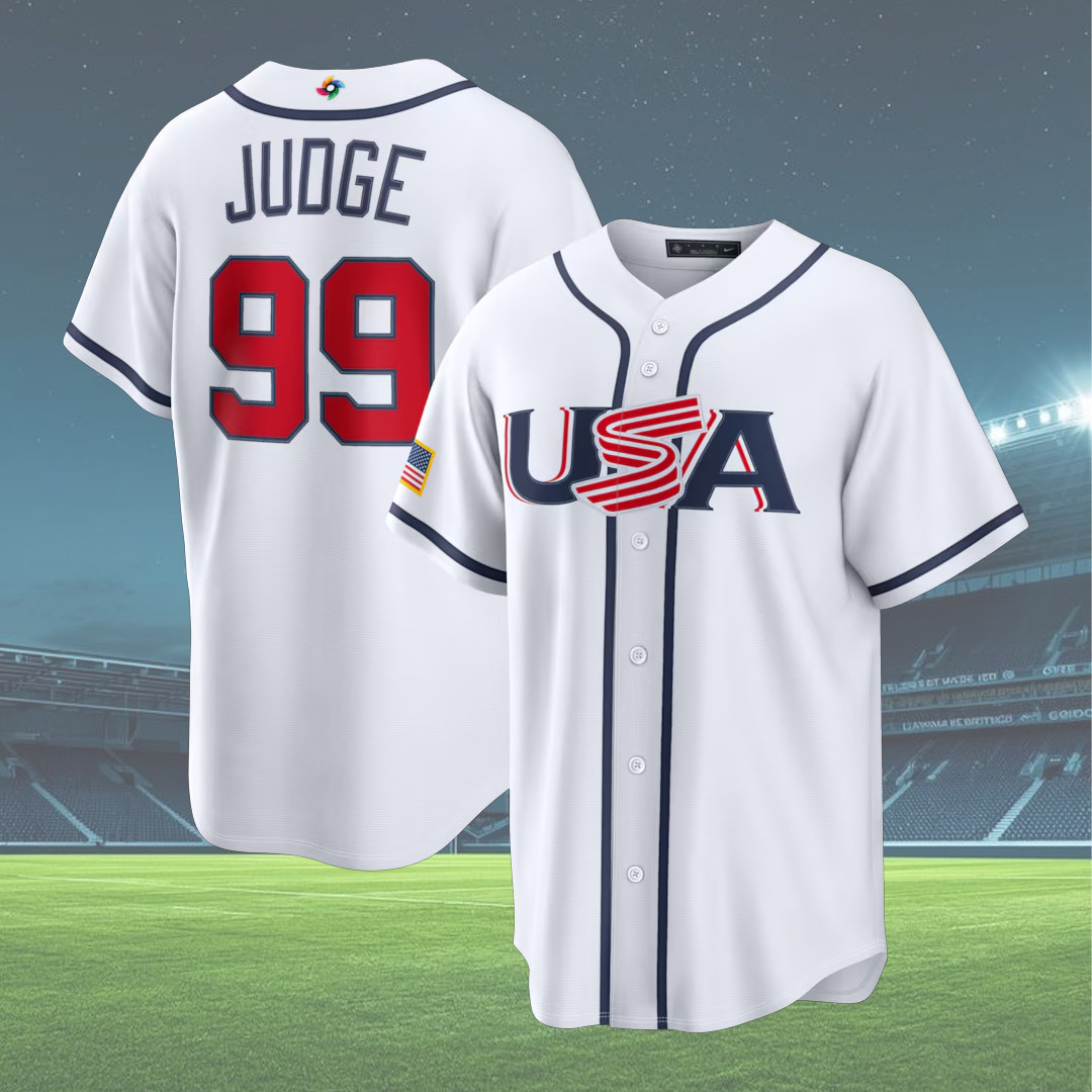 Men's Aaron Judge USA Baseball 2026 World Baseball Classic Home Stadium Jersey Dad Gift