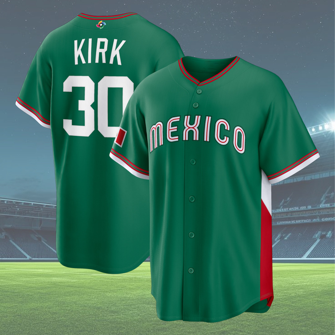 Men's Alejandro Kirk Mexico Baseball 2026 World Baseball Classic Road Stadium Jersey for Son