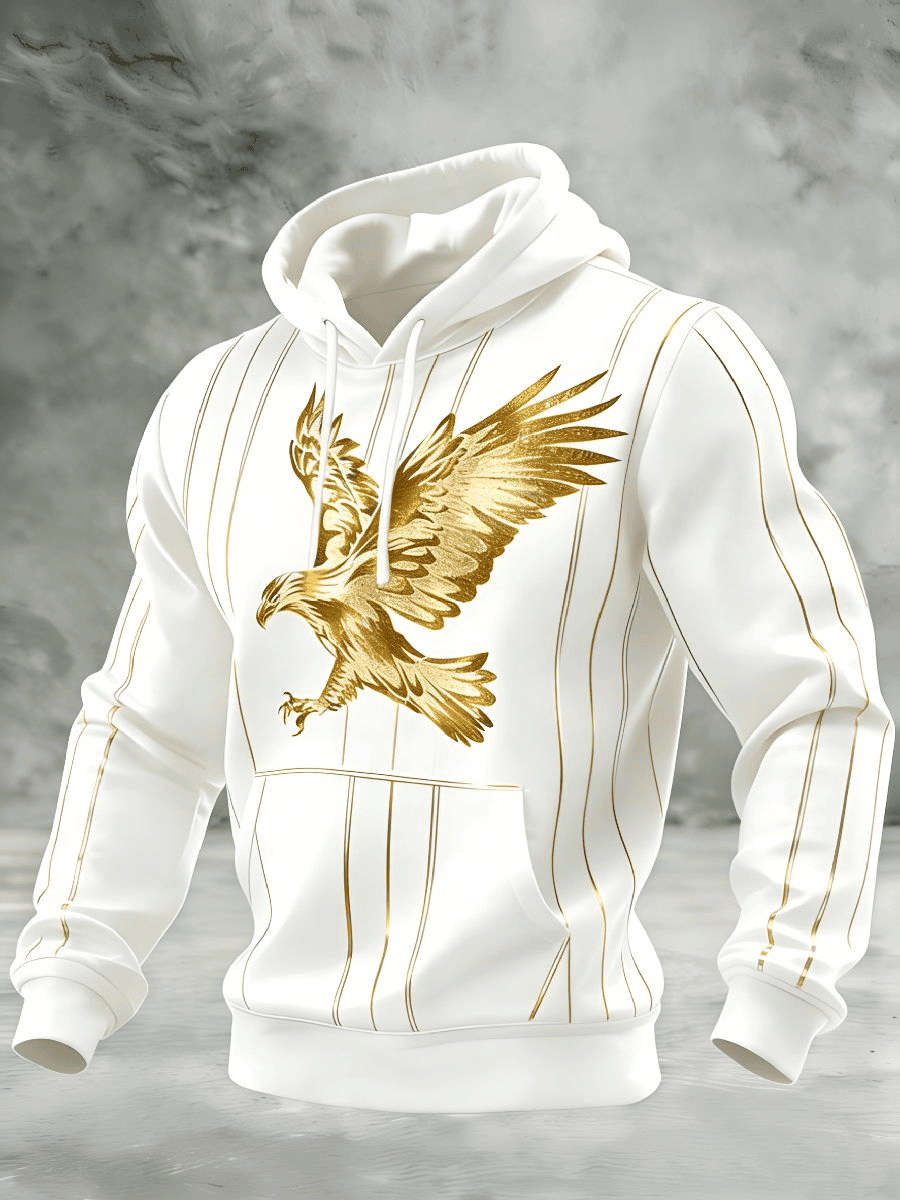 Men's Casual American 250th Anniversary Print Hoodie Patriotic Clothing Gift for Husband