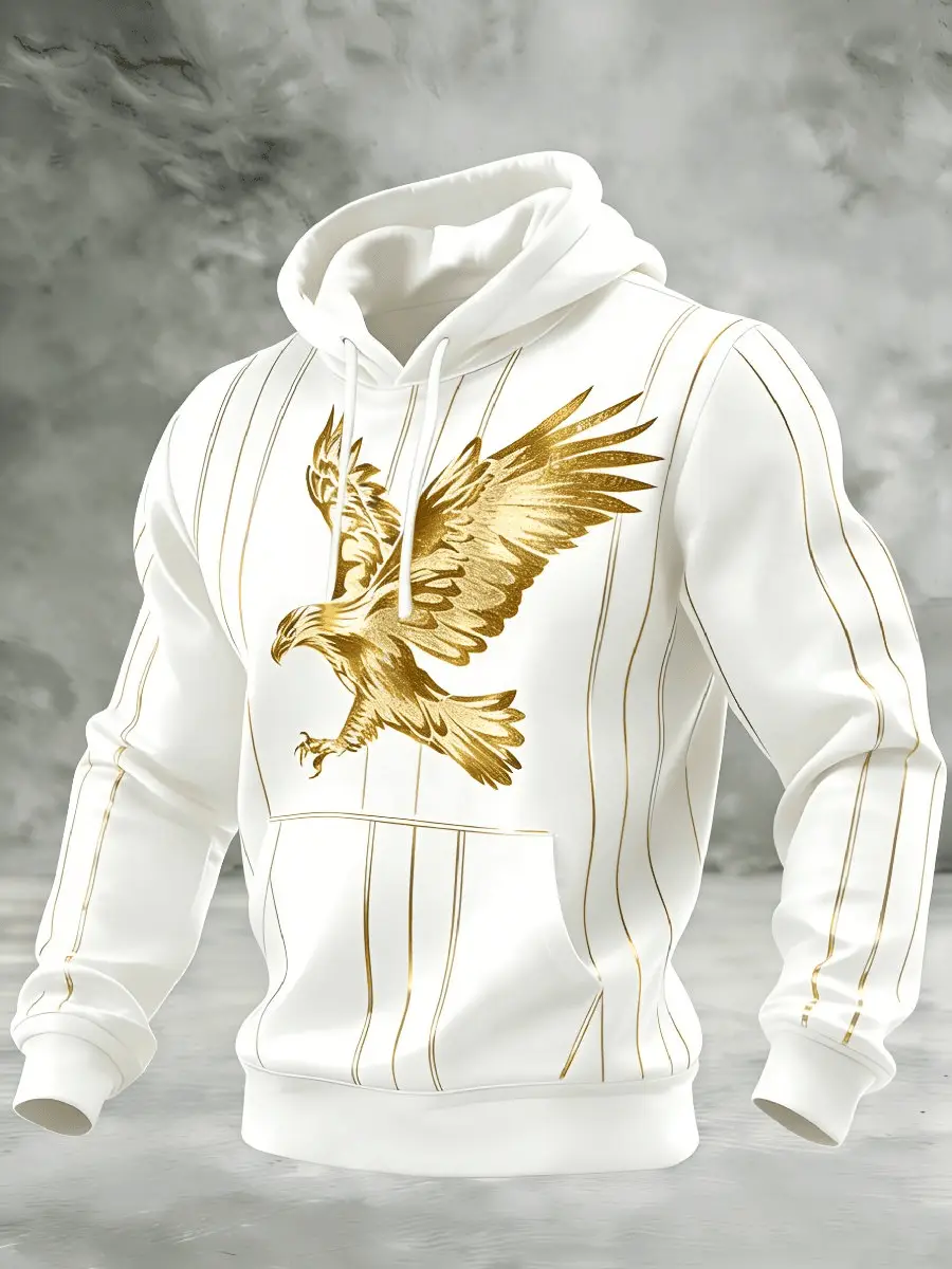 Men's Casual American 250th Anniversary Print Hoodie Patriotic Clothing Gift for Husband