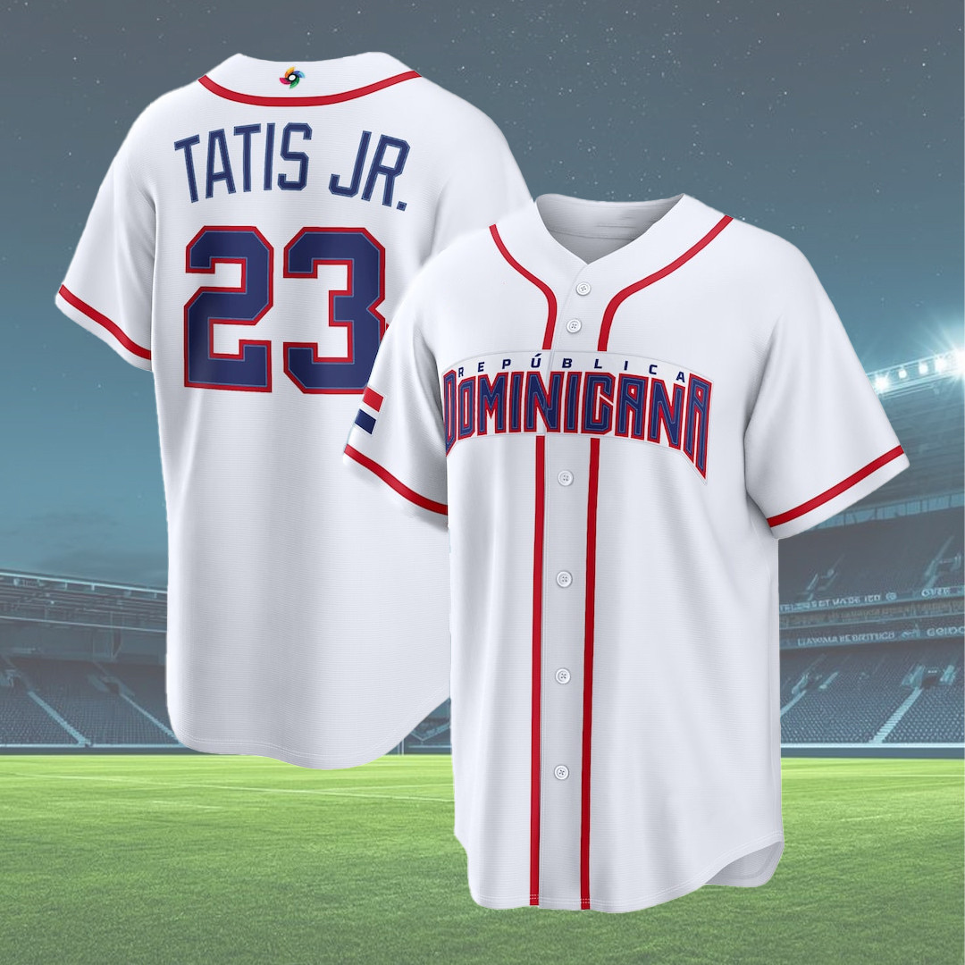 Mens Fernando Tatis Jr Dominican Republic Baseball 2026 World Baseball Classic Home Stadium Jersey