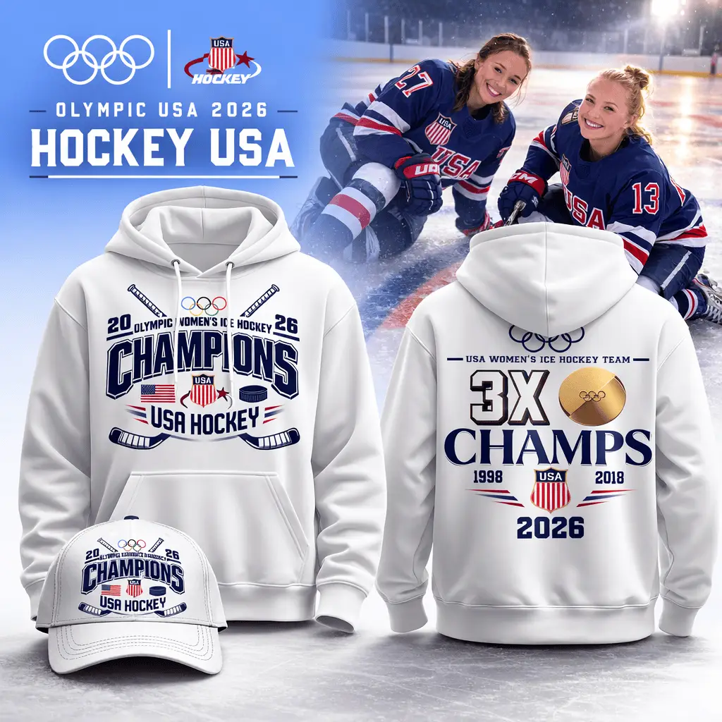 Men's Hockey Milano Cortina Olympics Champions 2026 Hoodie Team Canada Hockey Apparel