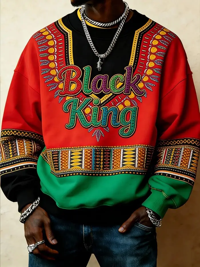 Men's I Am Black History Sweatshirt Black King History Clothes Cultural Gift For Father's