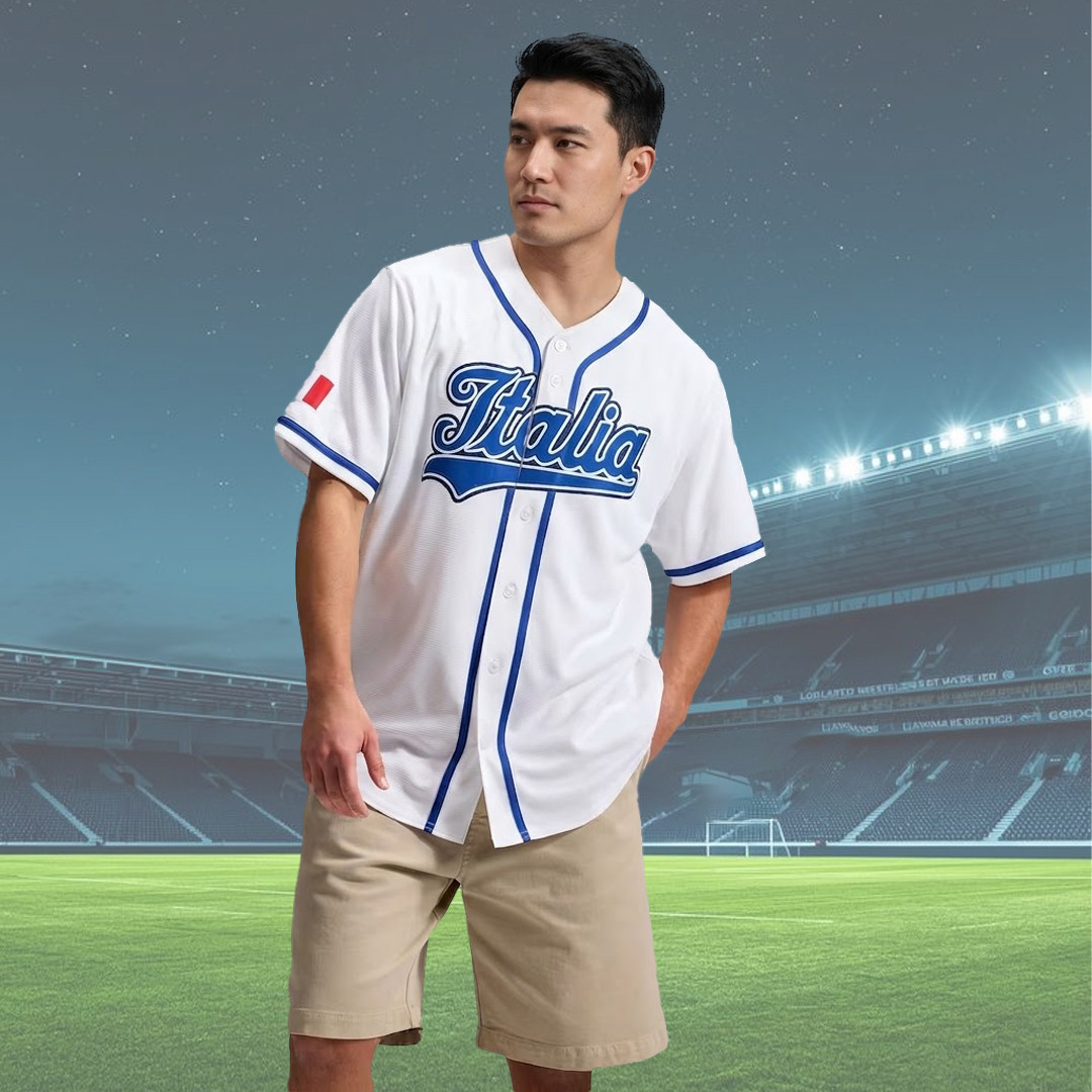 Mens Italy Baseball 2026 World Baseball Classic Home Stadium Jersey Italy Baseball Clothing