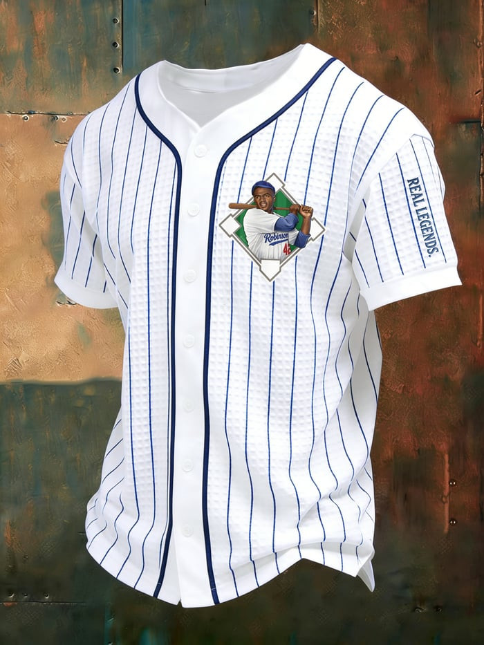 Men's Jackie Robinson Baseball Jersey 42 USA Baseball Apparel Memorial Gift Ideas