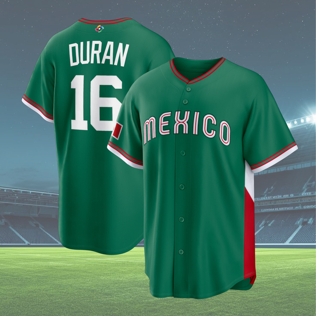 Men's Jarren Duran Mexico Baseball 2026 World Baseball Classic Road Stadium Jersey Gift