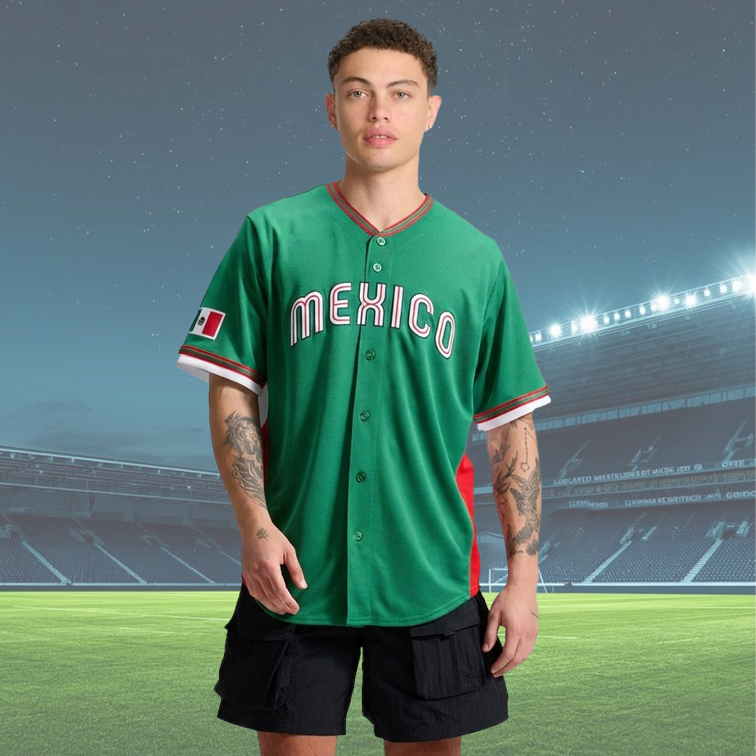 Men's Mexico Baseball 2026 World Baseball Classic Road Stadium Jersey WBC 2026 Clothes