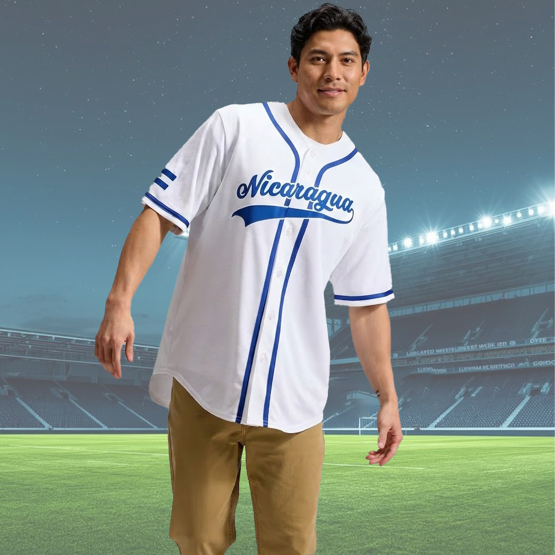 Mens Nicaragua Baseball 2026 World Baseball Classic Home Stadium Jersey WBC Theme Gift
