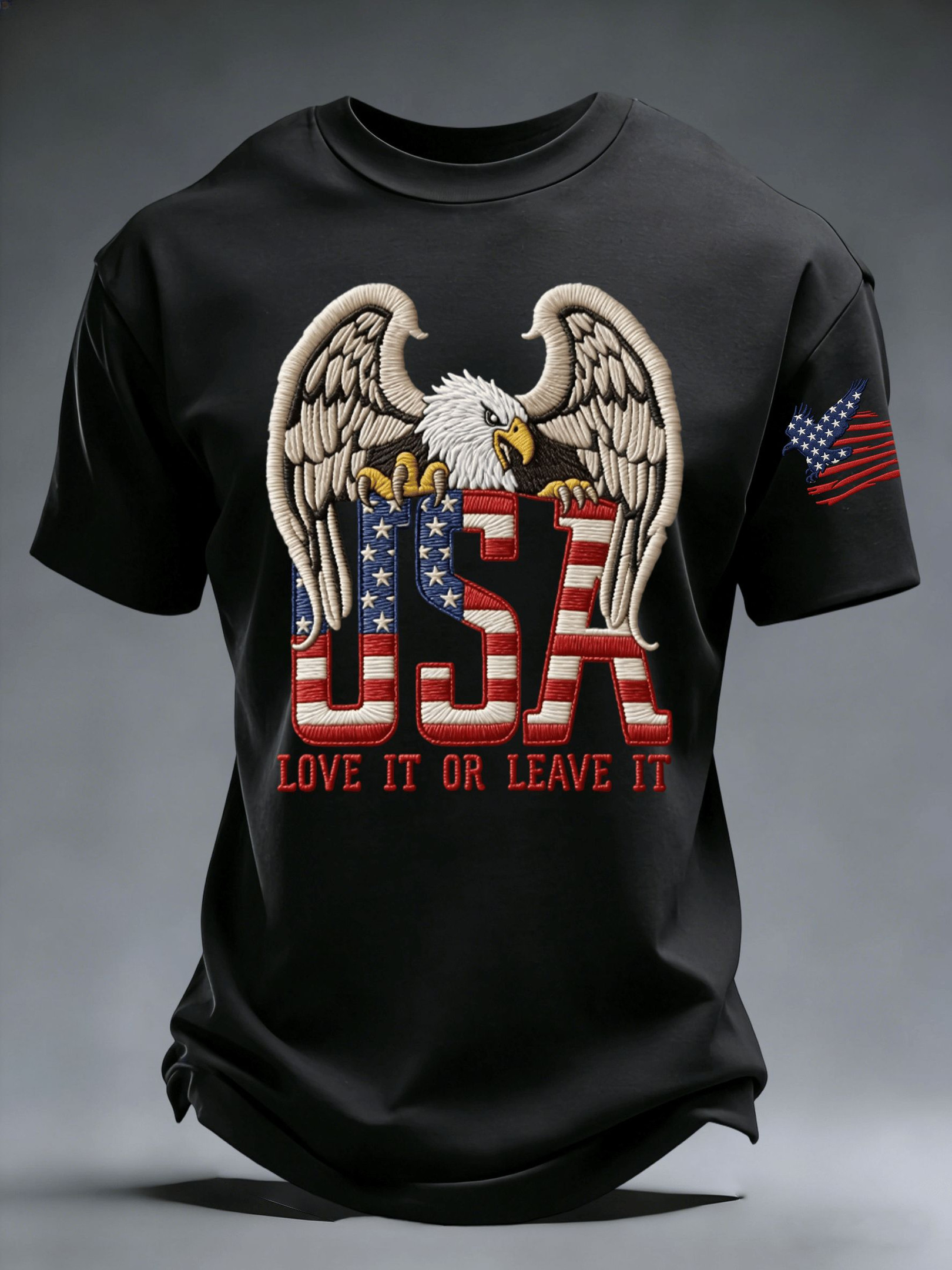 Men's USA 250th Anniversary T-Shirt Love It Or Leave It Apparel Birthday Gift For Husband