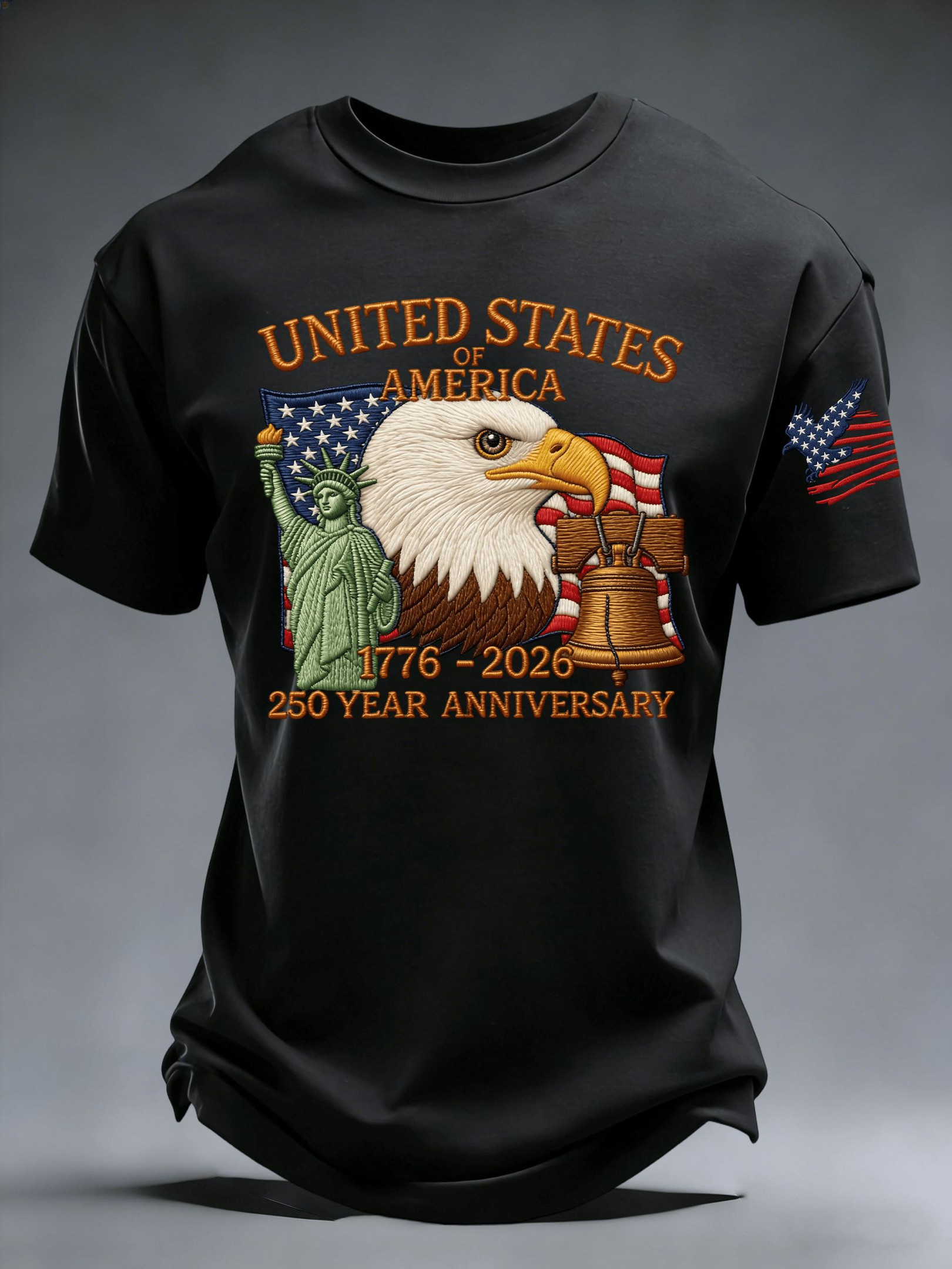 Men's USA 250th Anniversary T-Shirt United States Of America Clothes Good Gifts For Brother