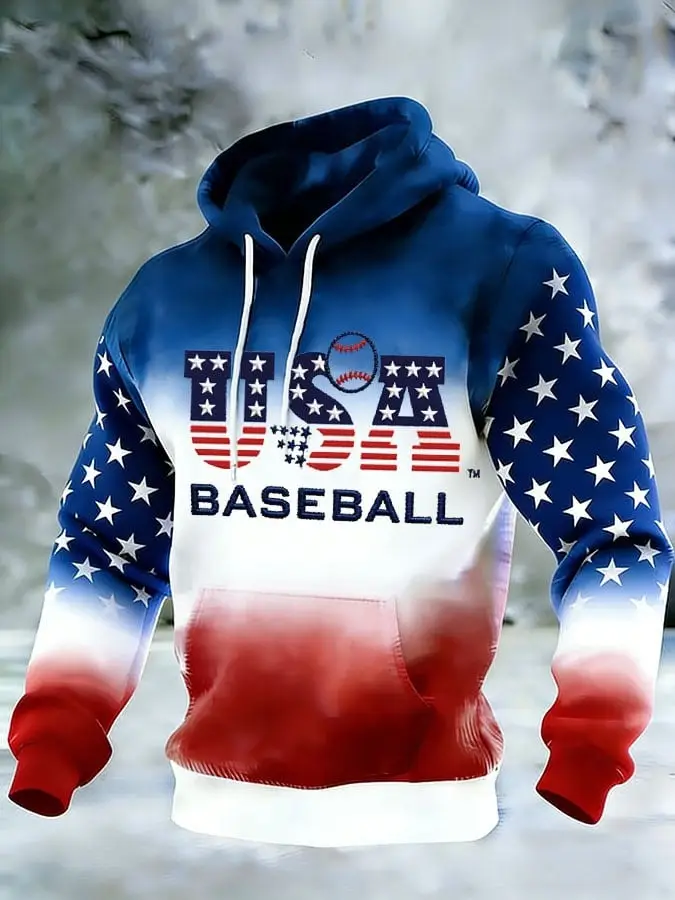Men's USA Baseball 2026 Hoodie WBC Team USA Apparel Unique Gift For Baseball Fans