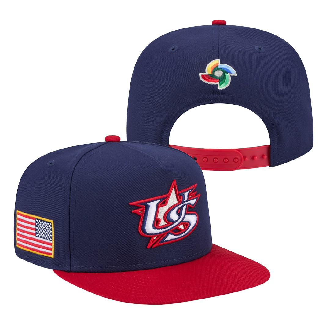 Men's USA Baseball 2026 World Baseball Classic Snapback Embroidrered WBC Gear Gift Ideas