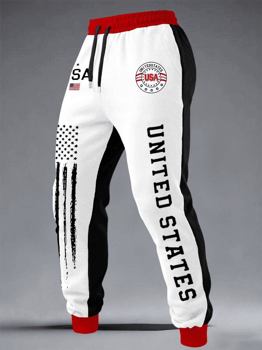 Men's USA Flag Sweatpants 250 Years of America Anniversary Gift for Husband