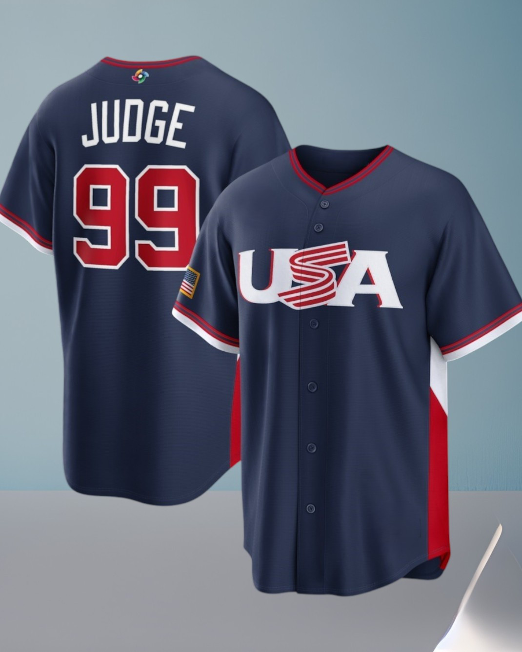 Men's USA World Baseball Classic Aaron Judge 2026 Baseball Name & Number Jersey Gift For Baseball Fans