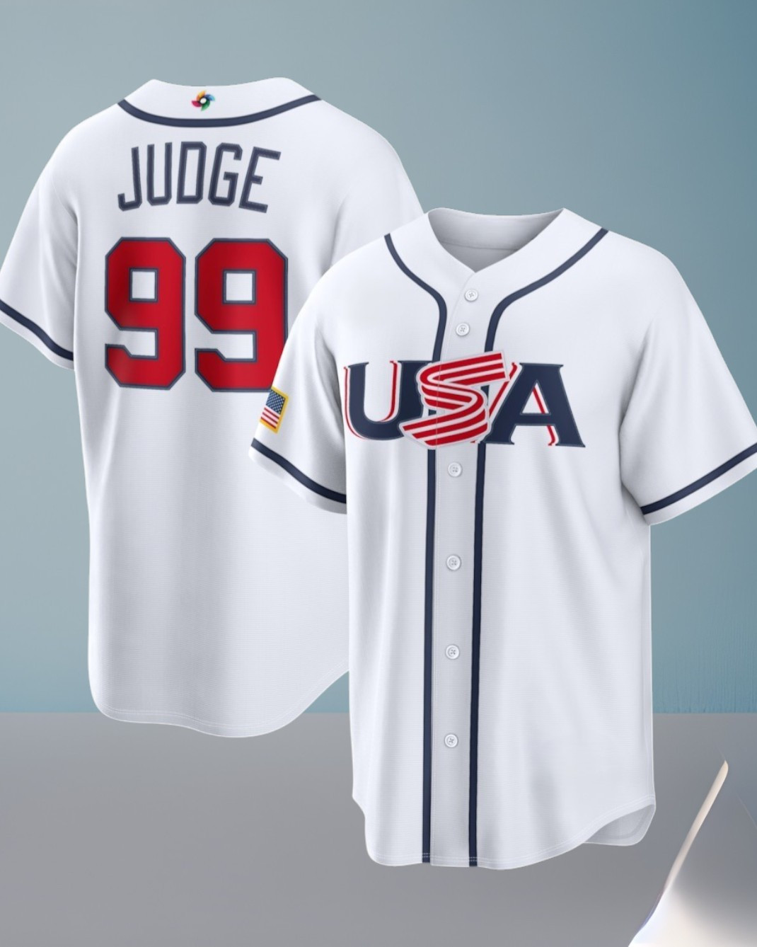 Men's USA World Baseball Classic Aaron Judge 2026 Baseball Name & Number Jersey Gift For Baseball Lovers