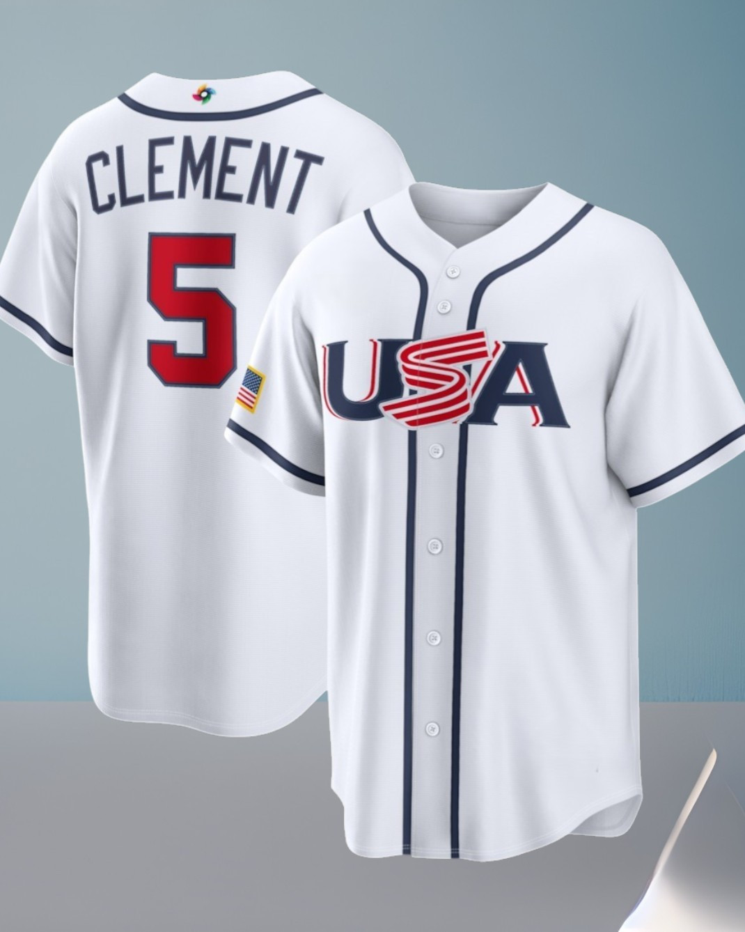Men's USA World Baseball Classic Ernie Clement Baseball Name & Number Jersey Gift For Fans