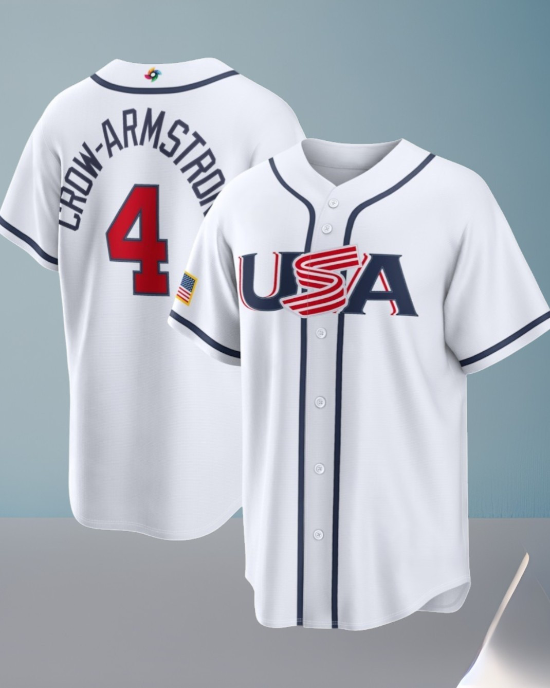 Men's USA World Baseball Classic Pete Crow-Armstrong 2026 Baseball Name & Number Jersey Gift For Baseball Lovers