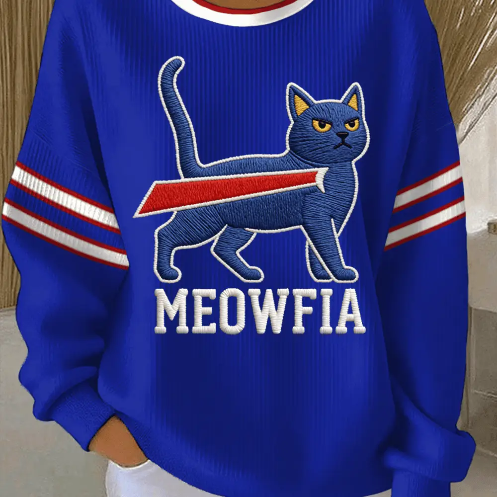 Meowfia Game Day Sweatshirt Football Buffalo Bills Merch Gift For Cat Owners Meowfia Game Day Sweatshirt Football Buffalo Bills Merch Gift For Cat Owners - Image 1
