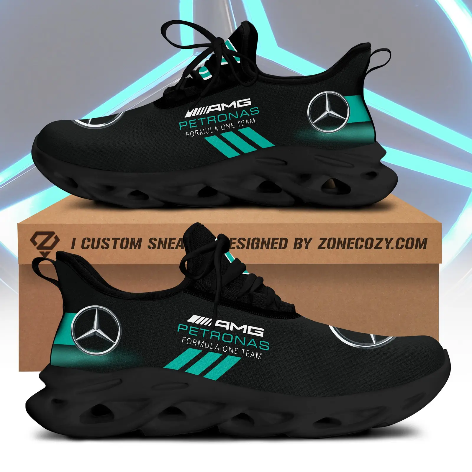 Mercedes 100th Anniversary 1926-2026 Sneaker Mercedes AMG Petronas Shoes Gift For Father