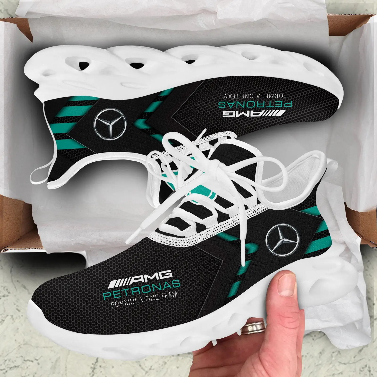 Mercedes 100th Anniversary 1926-2026 Sneaker Mercedes AMG Petronas Shoes Gift For Son