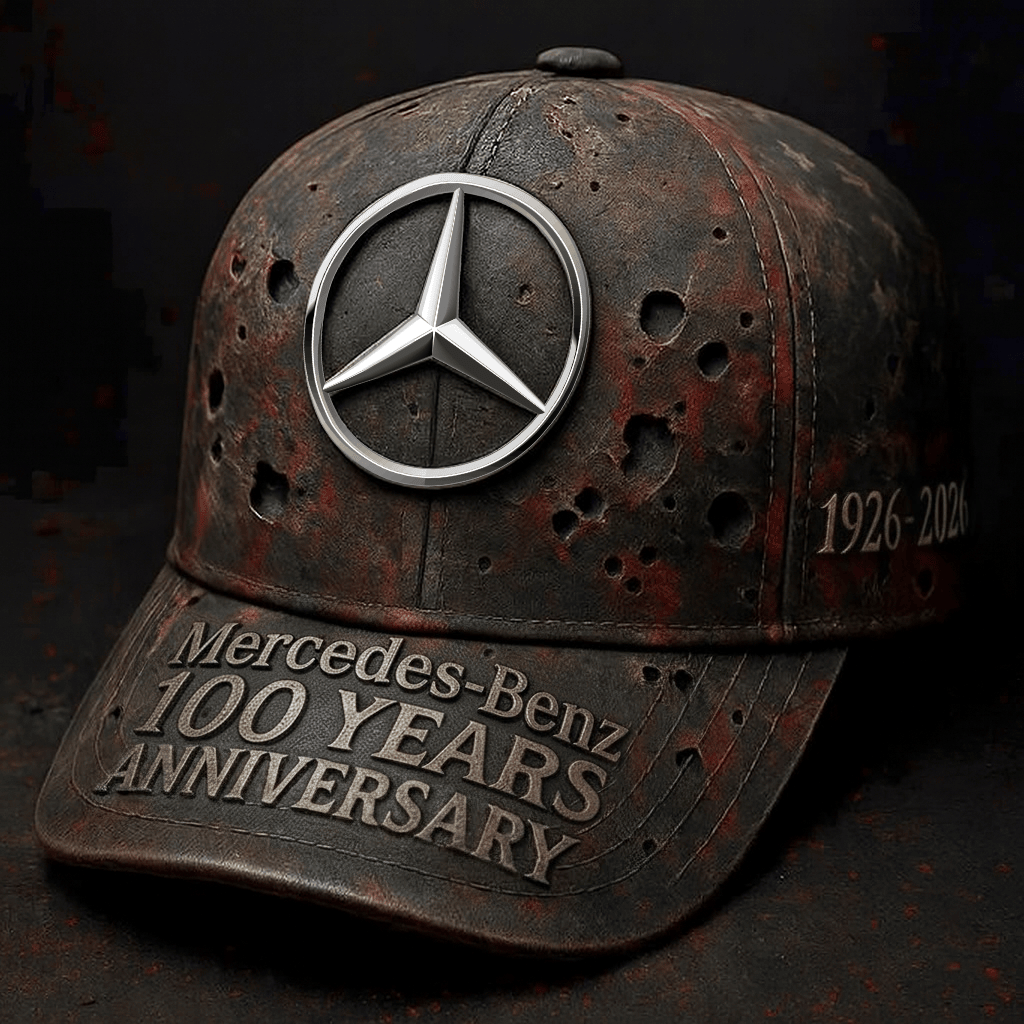 Mercedes 100th Anniversary Baseball Hat Retro Mercedes Ball Cap Gifts For Father's Day Ideas