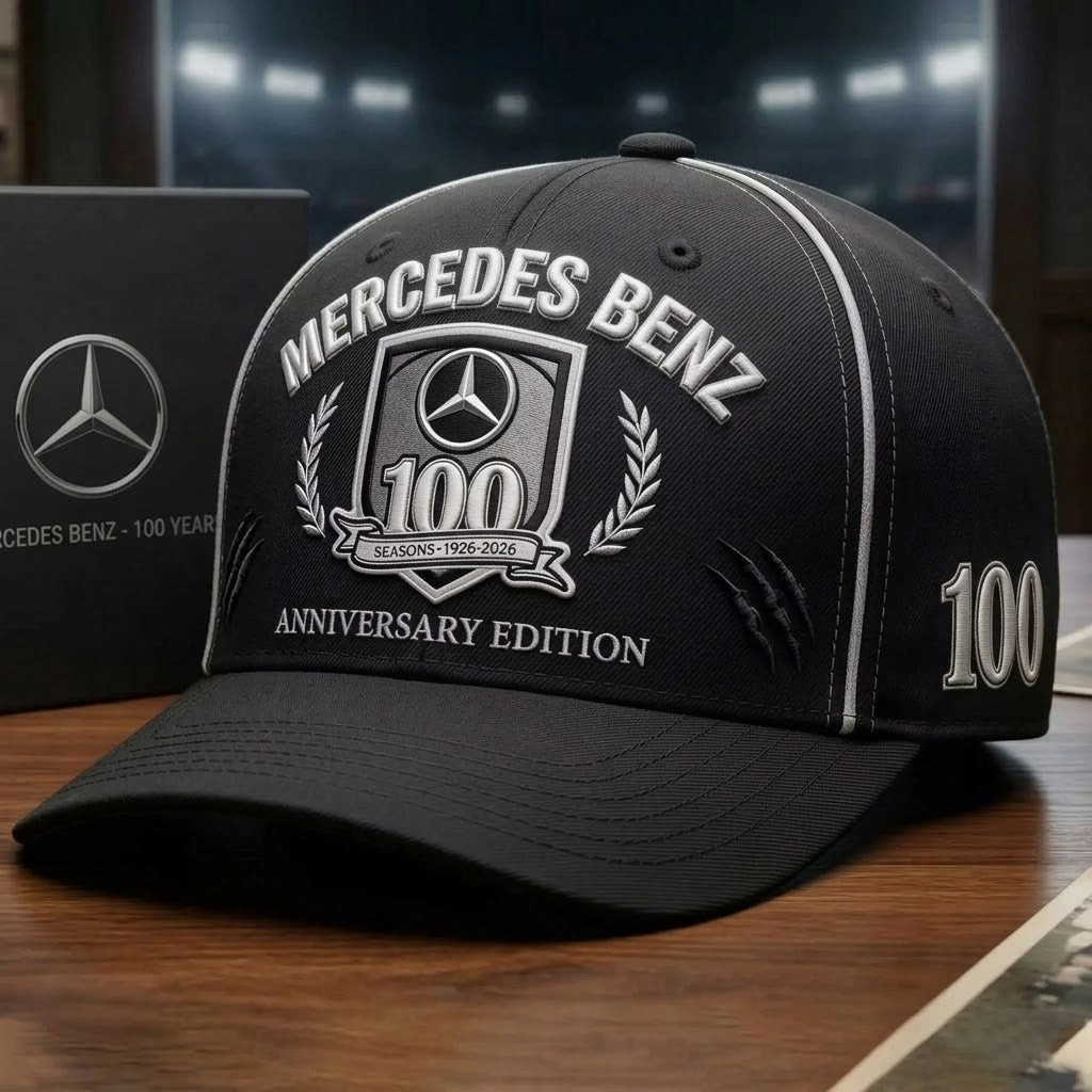 Mercedes 100th Anniversary Edition Dad Hat Seasons 1926 2026 Cap Gift For Friends