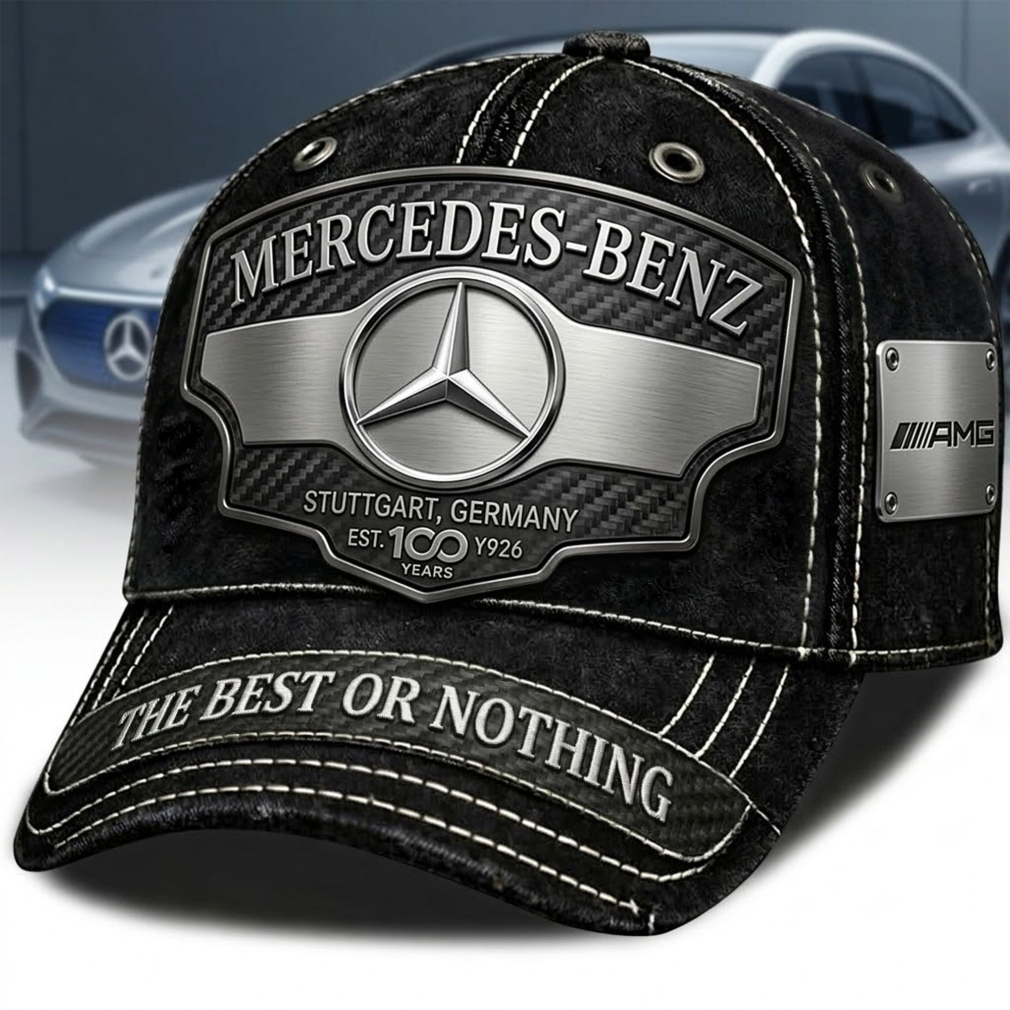 Mercedes 100th Anniversary Edition Dad Hat The Best Or Nothing Slogan Cap Gift For Men Mercedes 100th Anniversary Edition Dad Hat The Best Or Nothing Slogan Cap Gift For Men - Image 1