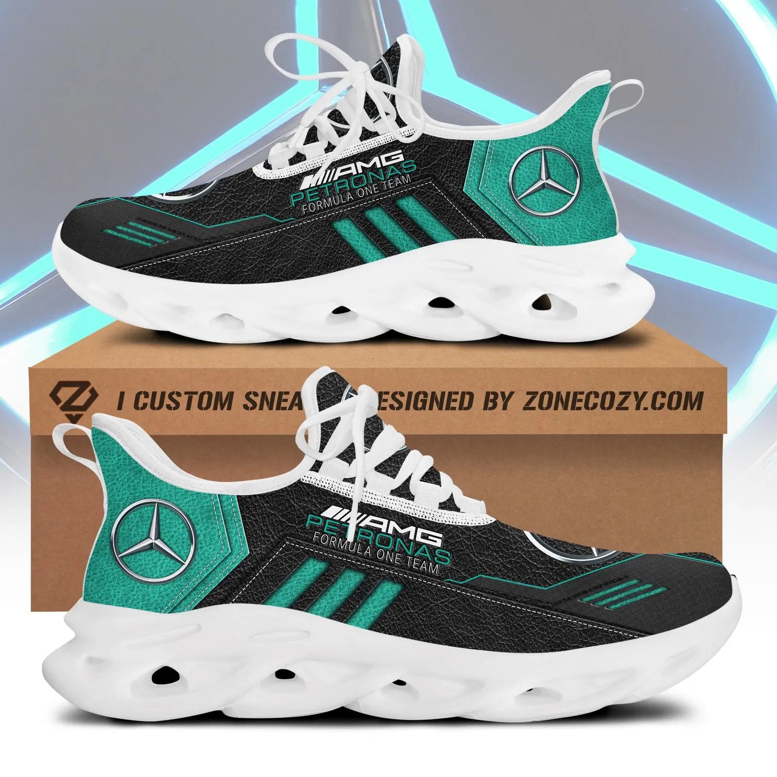 Mercedes 100th Anniversary Sneaker Mercedes AMG Petronas Shoes Gift Ideas For Father's Day