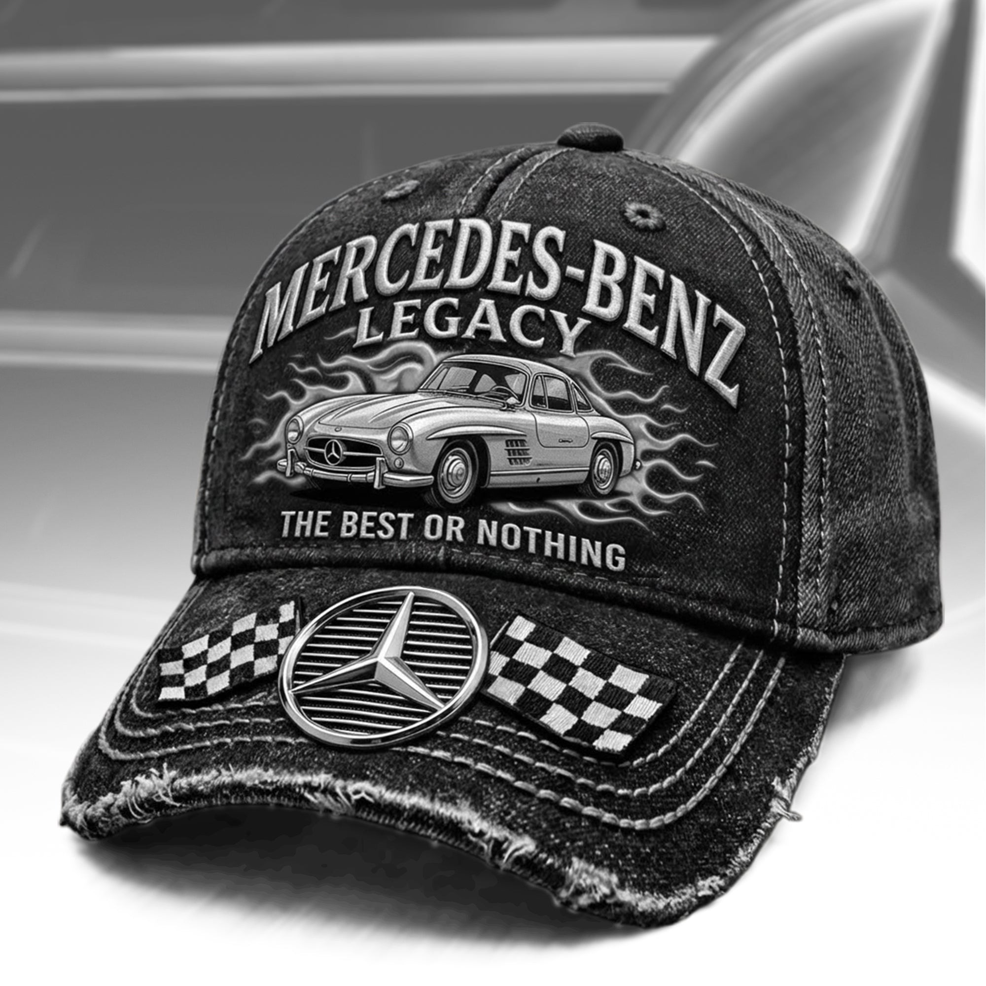 Mercedes Benz Legacy Baseball Hat The Best Or Nothing Slogan Hat Gifts For Fashion Lovers