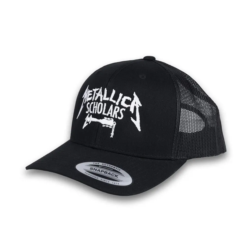 Metallica Merch Metallica Scholars Trucker Hat Embroidered Presents For Music Lovers -WearandDecor