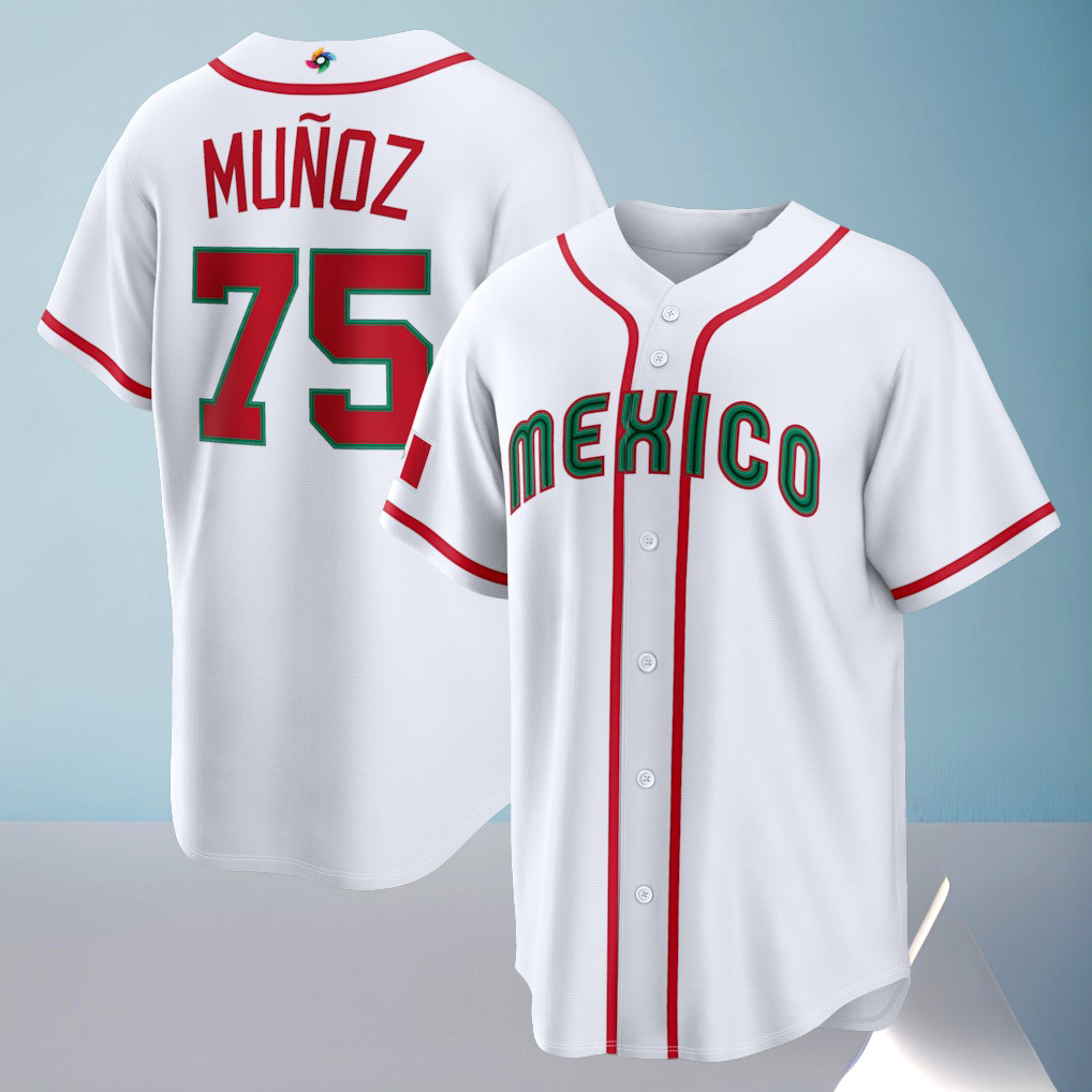 Mexico Baseball Andrés Muñoz 2026 World Baseball Classic Home Stadium Jersey Gift For Baseball Lovers