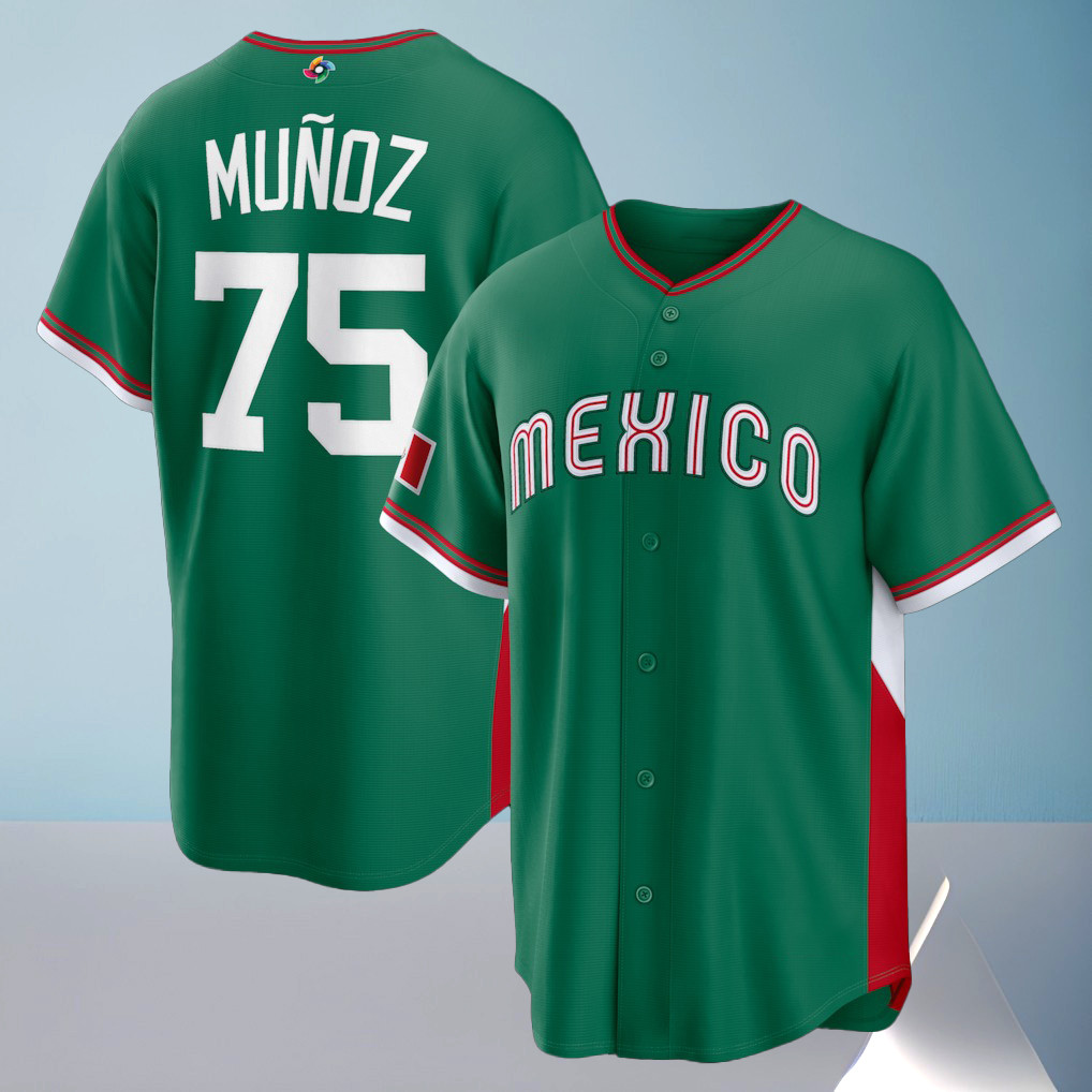 Mexico Baseball Andres Munoz 2026 World Baseball Classic Road Stadium Jersey Gift For Baseball Lovers