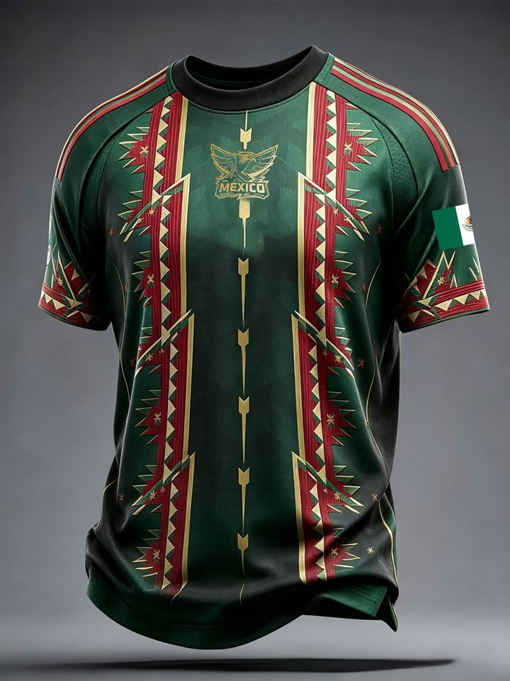 Mexico Eagle Emblem Jersey T-Shirt De Oro National Soccer Clothing Best Gifts For Soccer Goalies