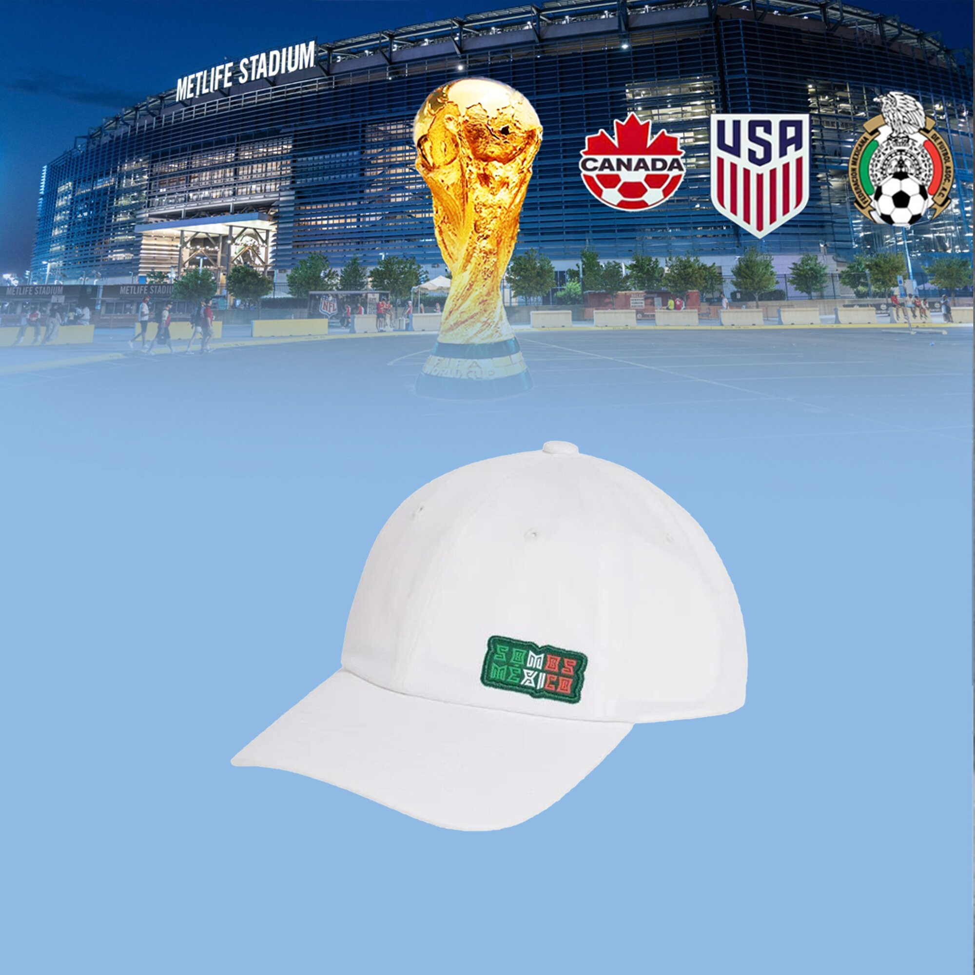 Mexico Soccer Dad Hat FIFA World Cup 2026 Baseball Cap Gift Ideas For Football Fans