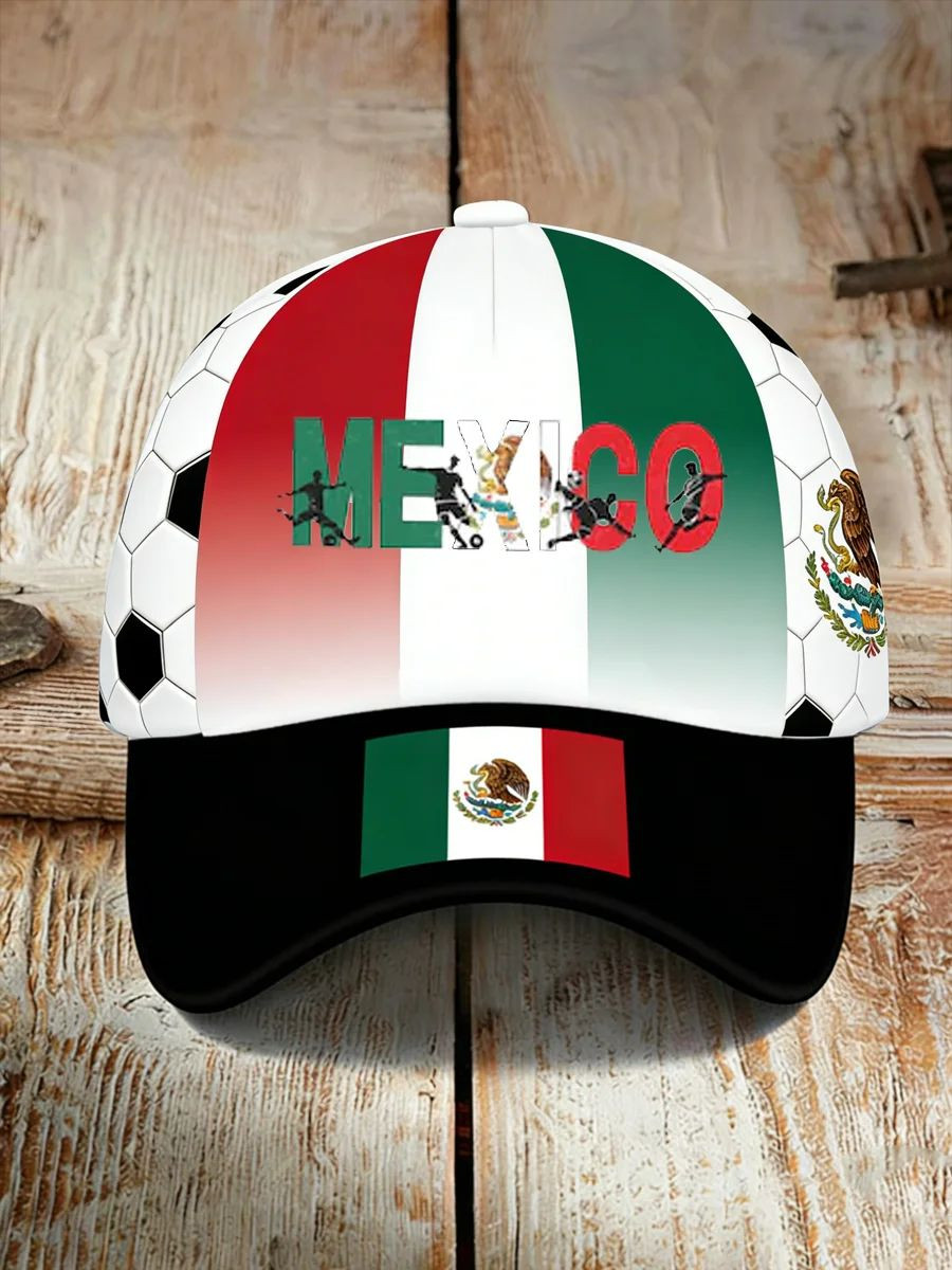 Mexico Soccer Dad Hat FIFA World Cup 2026 Mexico Flag Ball Cap Best Gift For Son