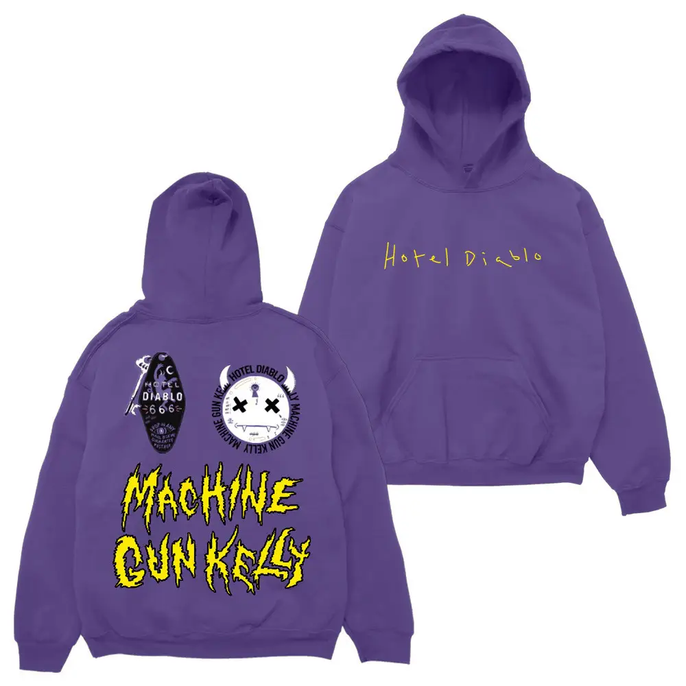 MGK Merch Hotel Diablo Anniversary Hoodie Machine Gun Kelly Concert Tour Fan Merch