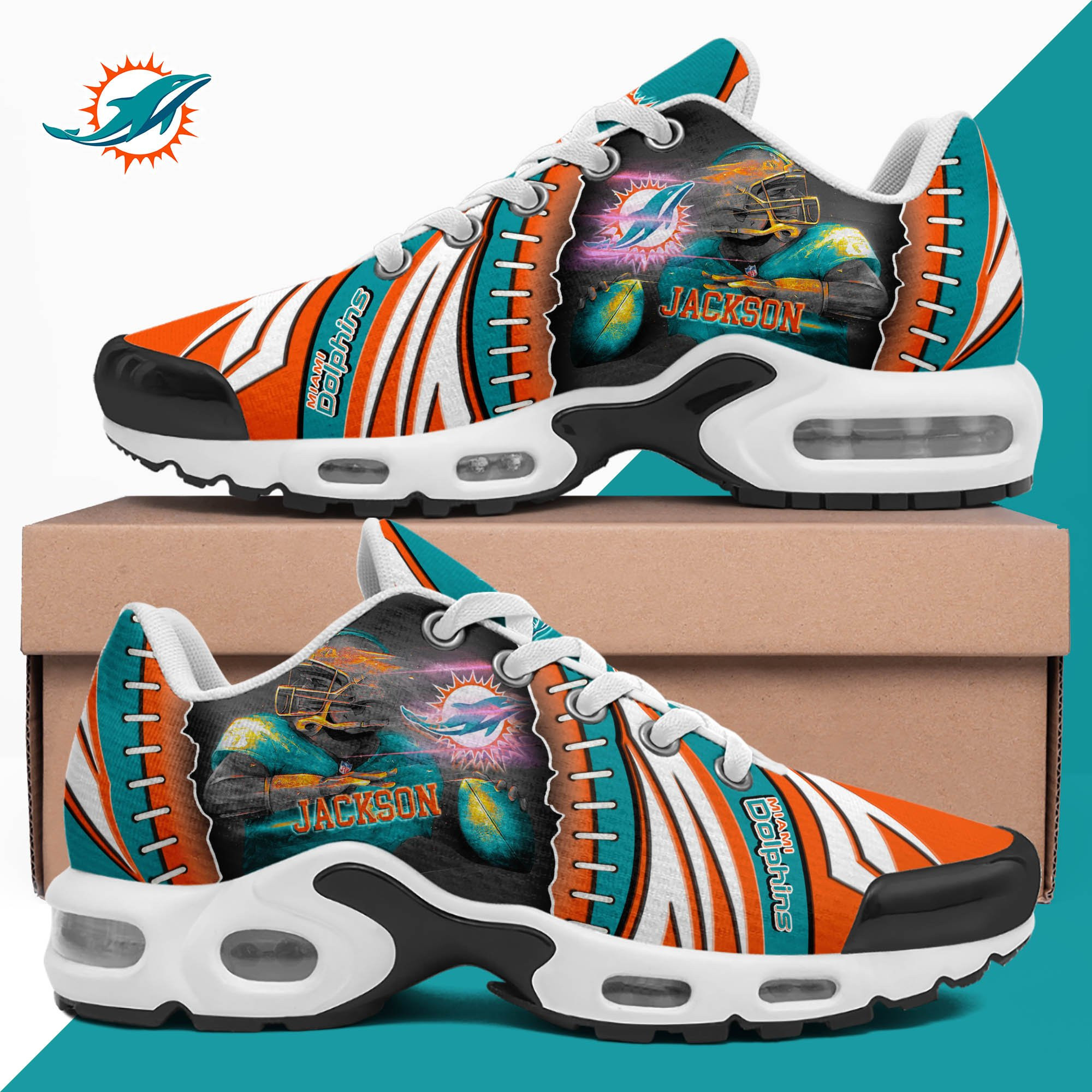 Miami Dolphins Shoes 2025 Version Custom Your Name 919 Miami Dolphins Shoes 2025 Version Custom Your Name 919 - Image 1