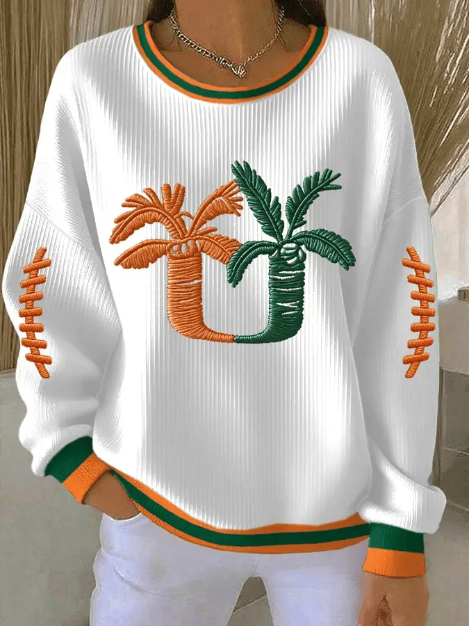 Miami Football Merch Sweatshirt Hurricanes Pride The U Is Back Clothing for Fans